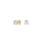 14K yellow Gold Solitaire Earring 0.50 CTW