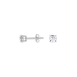 14K white Gold Solitaire Earring 0.50 CTW