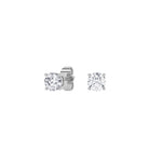 14K white Gold Solitaire Earring 0.75 CTW