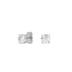 14K white Gold Solitaire Earring 1.00 CTW
