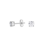 Platinum Solitaire Earring 1.00 CTW