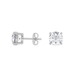 Platinum Solitaire Earring 3.00 CTW