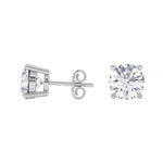 Platinum Solitaire Earring 5.00 CTW