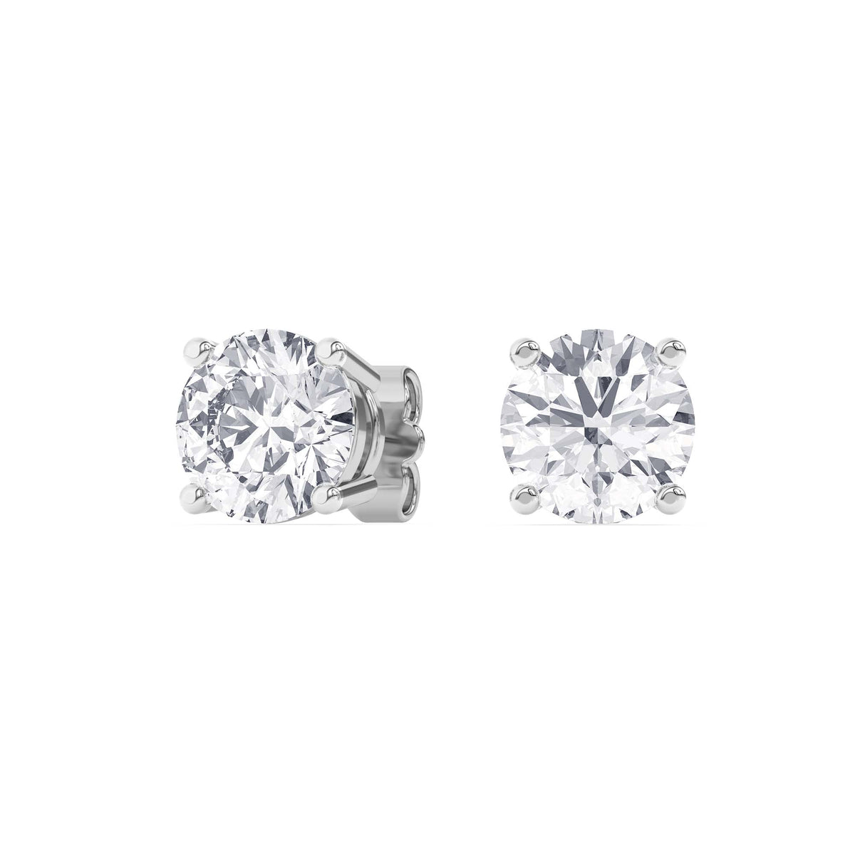 Platinum Solitaire Earring 6.00 CTW