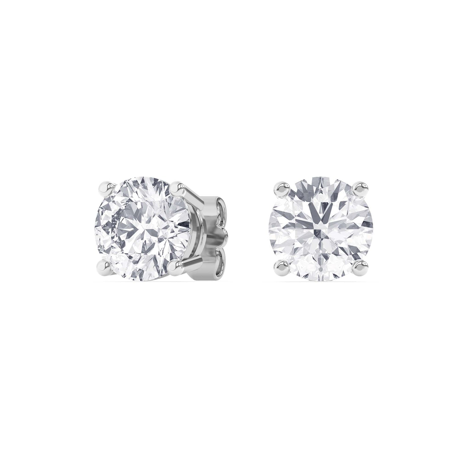 Platinum Solitaire Earring 6.00 CTW