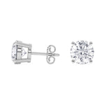 Platinum Solitaire Earring 6.00 CTW